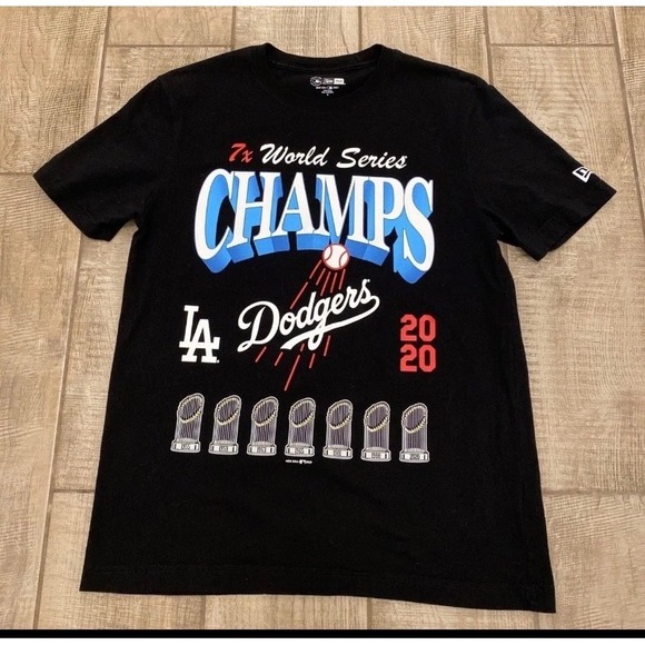 New Era Other - Los Angeles LA Dodgers Tee Men M 7x World Series Champs 2020 New Era Black Shirt